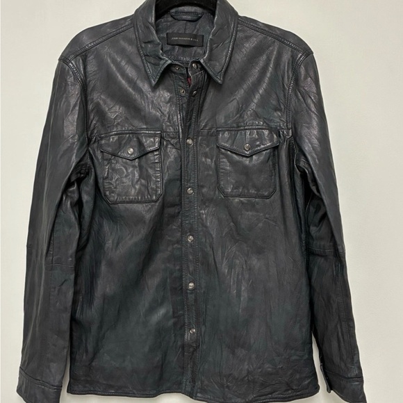 NWT John Varvatos leather Lionell Shirt Jacket.Msrp $698. Size SMALL - Picture 13 of 14